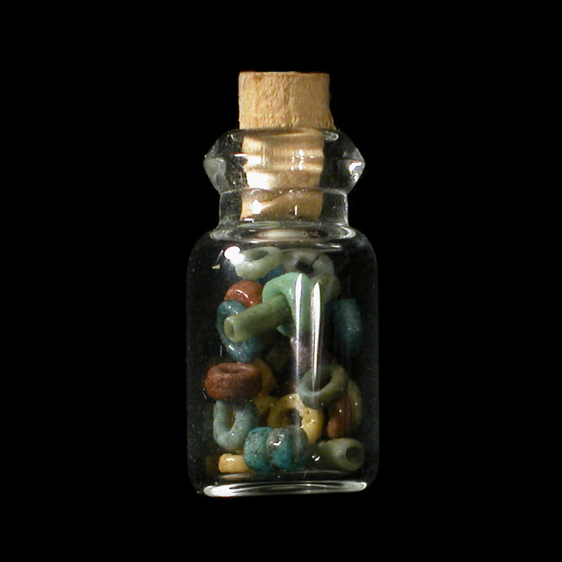 BOT910: Small Bottle of Faience “Mummy” Beads!